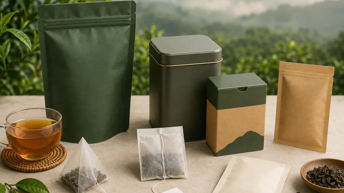 Private label tea packaging prototypes