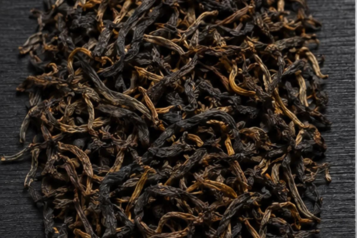 Commercial grade black tea dry leaf with golden tips