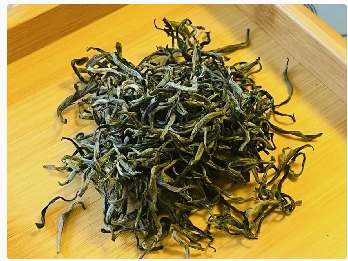 Huangjincha No.8 dry green tea leaves
